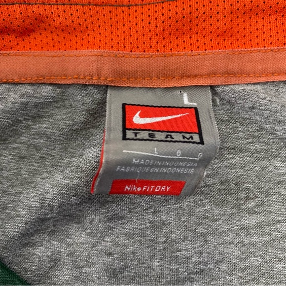 Vintage Y2K Team Nike Fit Dry Red Tag NCAA Miami Hurricanes Football Shirt Large - Picture 4 of 11